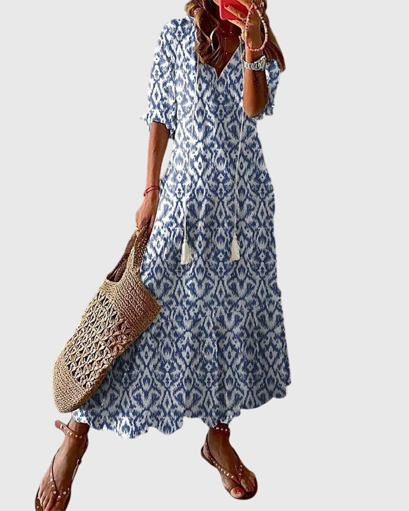 5cc179f79bfe4cf2b6110f240ed63c3c_f8d01d65-a90b-4c86-bb16-79306aa4264c Amalia™ | Boho Vintage Summer Dress - Image 1