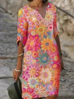 Nira | Vibrant Floral Midi Dress - Image 3
