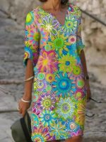 Nira | Vibrant Floral Midi Dress - Image 2