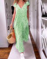 Glaiza | V-Neck Maxi Dress - Image 2