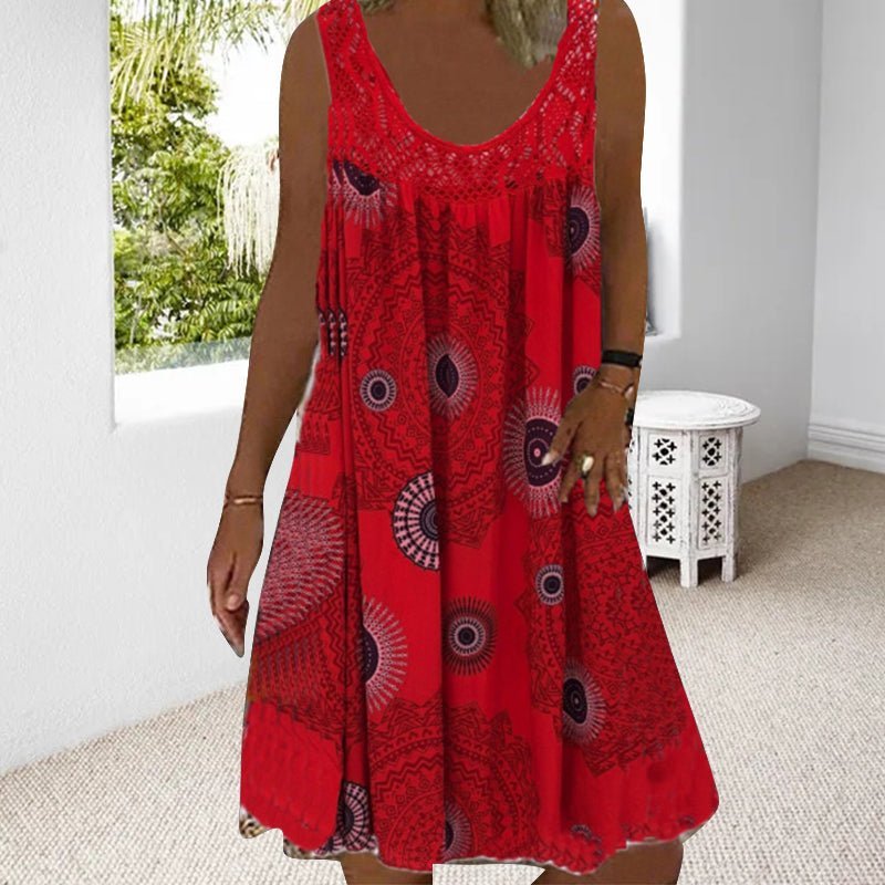 o-ringad-armlos-sommarklanning-med-tryck-297651-599377_196bc140-8bfb-43d4-86b6-2aa809a5e179 Islanda | Summer Shore Dress - Image 1